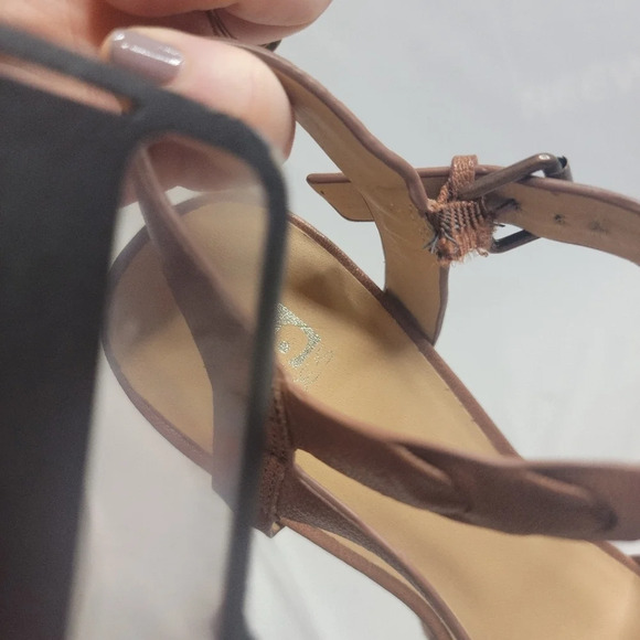 Joe's | Rane Wedge Brown Leather Ankle Strap size 9.5 - Picture 13 of 13